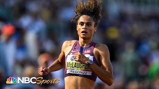 Sydney McLaughlin posts top10 time EVER while easing into 400 hurdles final  NBC Sports [upl. by Lucila370]