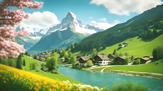 Hermosos paisajes de los Alpes Suizos música relajante bellos escenarios Suiza  Switzerland 06 [upl. by Ardnassela]