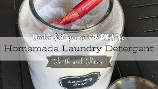 DIY HE Laundry Soap  How to Make Homemade Laundry Detergent for under 30 Per Year [upl. by Egres]