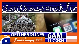 Traffic plan issued for the procession of Muharram  Geo News at 6 AM Headlines  13th July 2024 [upl. by Lehcyar478]