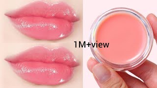 Homemade lip balm for natural pink lip💋💫🌸 lipgloss lipbalm lipcare remedies 1million [upl. by Suillenroc]