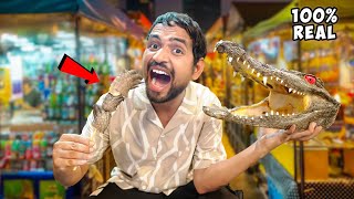 Eating Real Crocodile🥵कमज़ोर दिल वाले ना देखें  Thailand Food [upl. by Yelsek6]