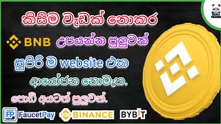 Free bnb mining website 2024 sinhala  bnb mining platform with out investment money [upl. by Aianat]