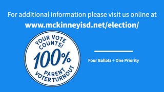 Reminder for McKinney ISD Parents to VOTE [upl. by Yasui]