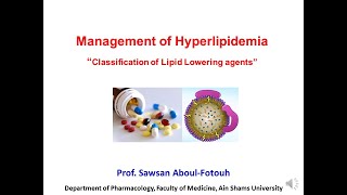 Management of Hyperlipidemia “Classification and Mechanism of action of Lipid Lowering Agents” [upl. by Orola]