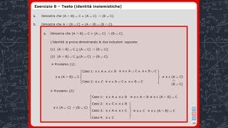 Matematica I  Insiemi  Esercizi desame TRAILER [upl. by Yatnuahs]