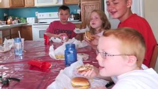 Kids eat a trash burger prank Reupload [upl. by Mukerji]