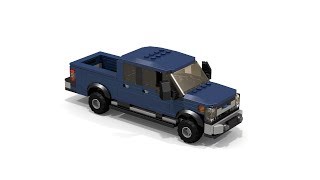 LEGO Ford F350 Crew Cab MOC Tutorial [upl. by Nameloc417]