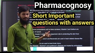 Pharmacognosy important questions with answers part 2  short [upl. by Dyson]