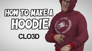 How to make a Hoodie in Clo3D  Beginner [upl. by Hpeseoj954]