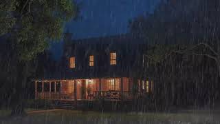 🔴 Forest Storm Sounds for Sleep  Rain and Thunder on an Old Cabin at Night [upl. by Telimay86]