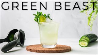 How to make a GREEN BEAST  MODERN ABSINTH cocktail recipe [upl. by Aikar784]