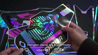 Review Decal CRF biru ungu ada pelanginya gityu 🤯😜 decalcrf decalcrf150l decalcrf150 [upl. by Llezom835]