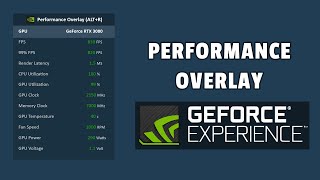 How to Enable Performance Overlay OSD with NVIDIA GeForce Experience [upl. by Heidi]