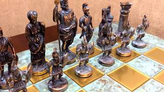 Шахматный набор quotГрекоРимский периодquot патиновая доска Manopoulos chess set S11B [upl. by Mcgill]