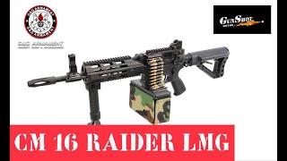 CM16 RAIDER LMG  GampG  REVIEW SOFTAIR AUDIO ITALIANO [upl. by Aitam]