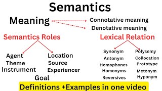 SemanticsSemantic rolesLexical relation linguistics [upl. by Hyatt]