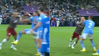 Kyle Walker vs Felipe Melo Fight at FullTime  Man City vs Fluminense 40  Trophy Celebrations [upl. by Adan]