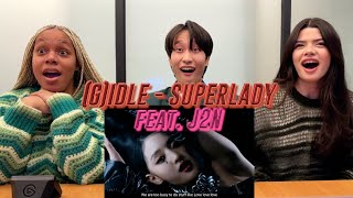 여자아이들GIDLE  Super Lady Official Music Video FEAT J2NLee reaction [upl. by Essirahs240]