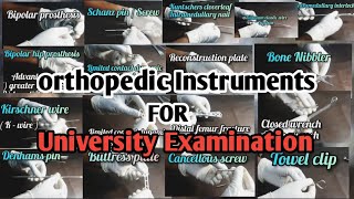 Orthopedic Instruments  final year mbbs University practical examination OrthopedicInstruments [upl. by Aliemaj853]