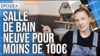 Salle de bain comme neuve pour moins de 100€  Réno facile avec la peinture pour carrelage EPODEX [upl. by Tshombe]