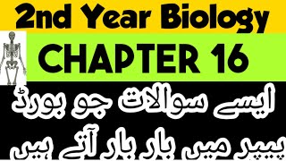 Chapter 16 Support and movement most important short questions  2nd Year Biology [upl. by Rocker]