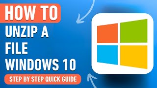 How to Unzip a File in Windows 10 Easy Tutorial [upl. by Lzeil]