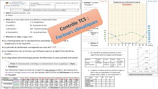 Contrôle Facteurs climatiques Tronc commun  SVT [upl. by Elcin]