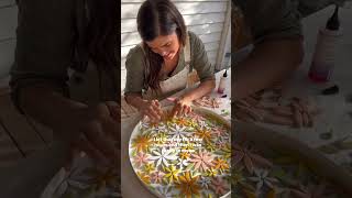 Making a mosaic side table mosaic mandalaartmosaics AD [upl. by Nitnilc]