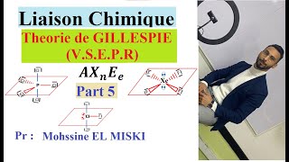 Liaison chimique  théorie de GILLESPIE VSEPR part 5 [upl. by Norreg]