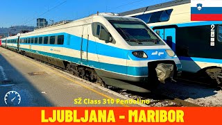 Cab Ride Ljubljana  Maribor ICS PendolinoSlovenian Railways Slovenia train drivers view in 4K [upl. by Groh]