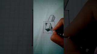 Easy 3D drawing keşfet drawing art karakalem sketch 3d [upl. by Yeldahc]