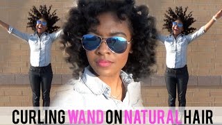 How to REALLY Use a Curling Wand on Natural Hair  Natural Hairstyles for Black Women [upl. by Ymas]