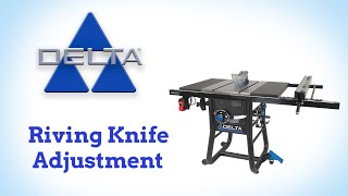 Delta Table Saw  Riving Knife Adjustment [upl. by Lombard267]