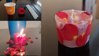 diwali special rose petals candle making how to candle making at home candle youtubevideoviral [upl. by Eliason180]