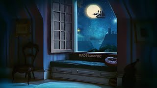 Dreaming of Neverland Oldies music playing in another room open window night ambience ASMR [upl. by Asiruam]