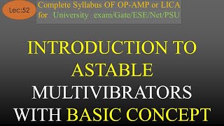 Lec52 Introduction to Astable Multivibrators using OpAmp Explained OpAmp  R K Classes Hindi [upl. by Aihpledalihp]