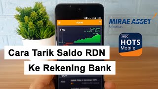 Cara Tarik Saldo RDN Mirae Aset Sekuritas ke Rekening Bank [upl. by Chet]