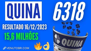 🍀 Resultado Quina 6318 [upl. by Kcirrem]