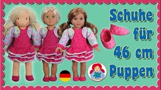 DIY  Schuhe für 46 cm Puppen Amelie American Girl OurGeneration • Sami Doll Tutorials [upl. by Draper]