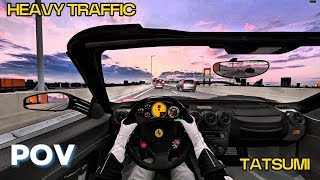 Ferrari F430 Scuderia Spider 16M  SRP Heavy Traffic  Assetto Corsa  Logitech G29 [upl. by Aneeroc665]