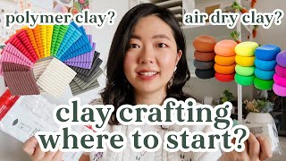 ⭐️ Types of Crafting Clay for Beginners ⭐️ Polymer Clay vs Air Dry [upl. by Nho]