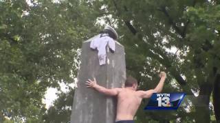 US Naval Academy plebes climb Herndon Monument [upl. by Neilson]