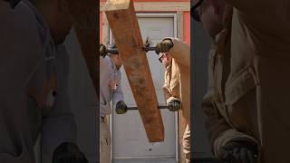 Door vs Battering Ram Security Bar Test [upl. by Rakel]