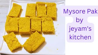 Mysore pak Recipe  soft ghee Mysore pak  Easy Sweet Recipes  jeyams kitchen [upl. by Tull]