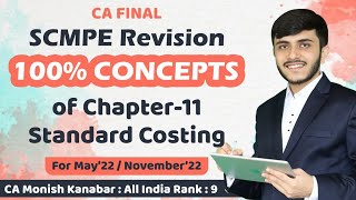 Full Standard costing Revision  CA Final SCMPE  CMA Final  Most Precise  By CA Monish Kanabar [upl. by Ecerahc]