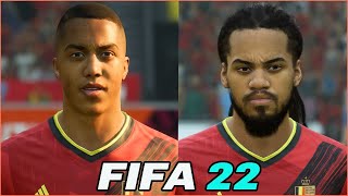 FIFA 22  ALL BELGIUM PLAYERS REAL FACES [upl. by Alyahs246]