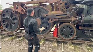 Work on crosshead on Sir Frederick Pile 16 April [upl. by Hobbie]