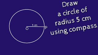 How to draw a circle of radius 5 cm using compass shsirclasses [upl. by Inaluiak]