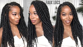 Get Natural FAUX LOCS ⇢NEW Quick amp Easy Method😱 CROCHET LOCS🔥 NO Wrapping ft Janet Collection [upl. by Marjana]